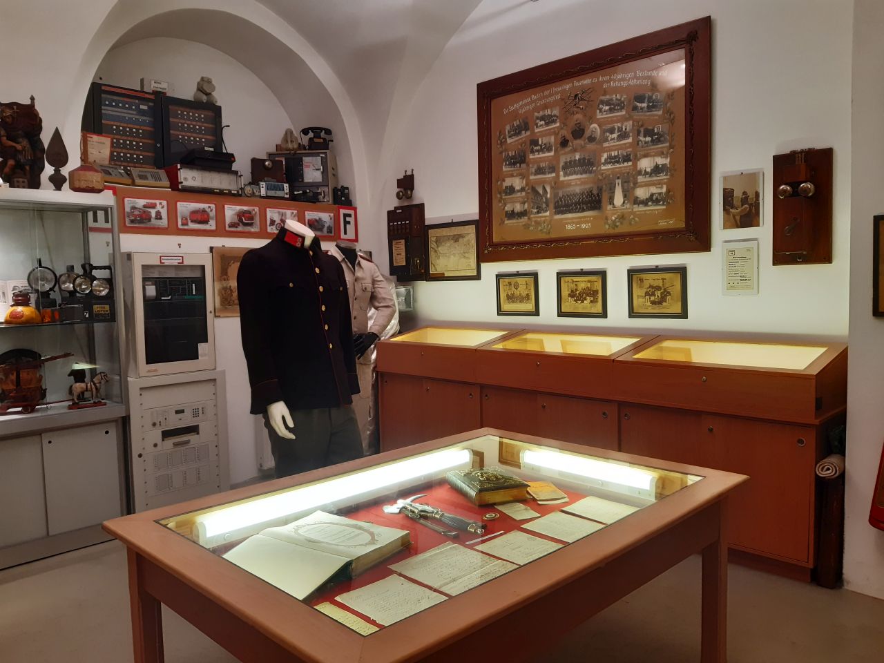 Schauraum des Feuerwehrmuseums Baden-Stadt
